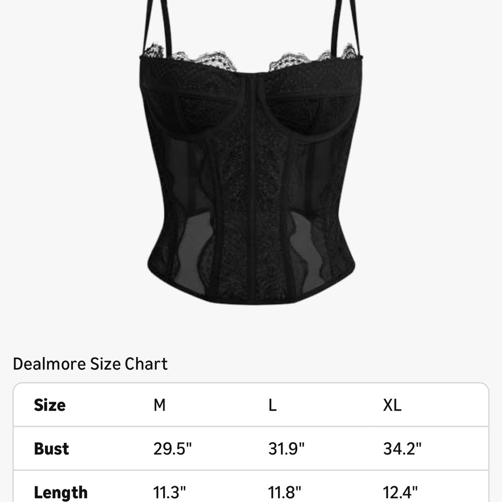 Elegant Black Lace Bustier